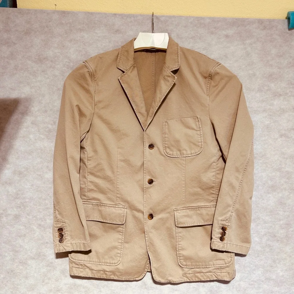 J. Crew Men's‎ Tan Cotton Casual Blazer Jacket Size L